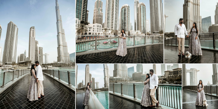 downtown dubai wedding couple skyline photography