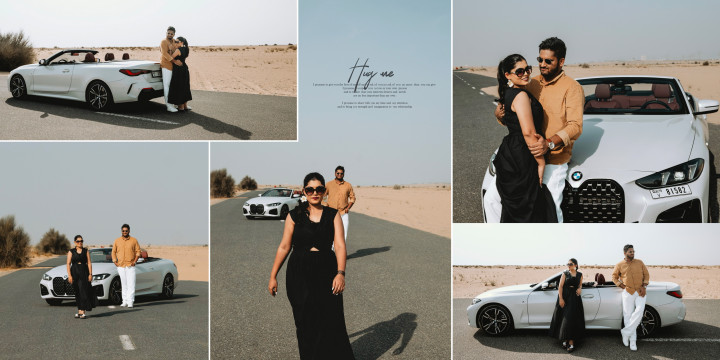 luxury car pre wedding photoshoot dubai sports car couple photography