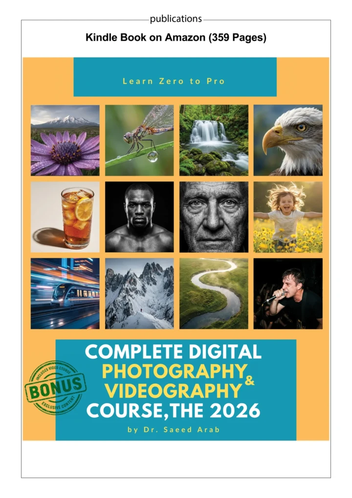 dr saeed arab publication book, complete digital photography & videography course, the 2026