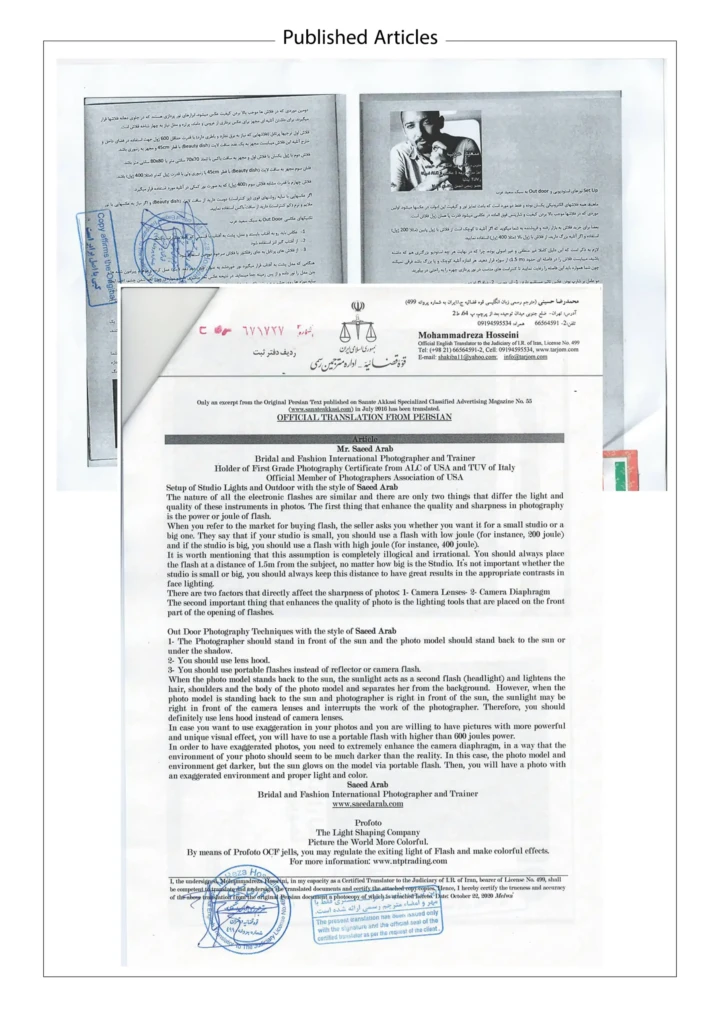 dr saeed arab published articles